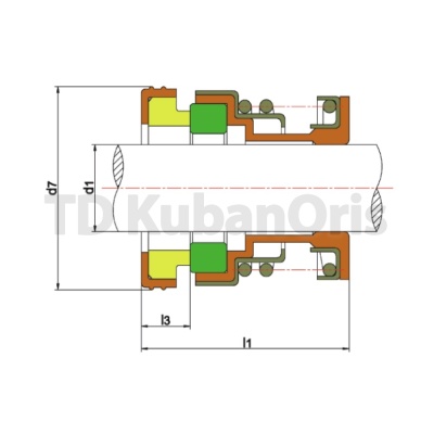Уплотнитель насоса торцевой 104-20(36) CE/CE/NBR
