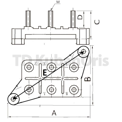 Колодка клеммная  YT 100-132