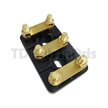 Колодка клеммная T 280-315 м12 с перемычками, латунь