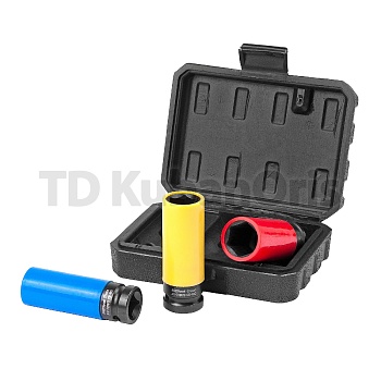 Набор головок ударных удлиненных тонкостенных 17,19,21 мм, 3 шт. AV Steel AV-729203