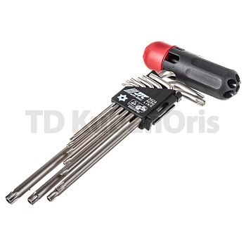Набор Г-образных ключей TORX T10Н-Т50H 9шт JTC-3924