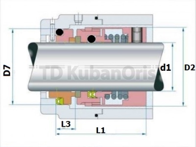 Уплотнитель насоса торцевой JB104-30 (50) W/W/FKM