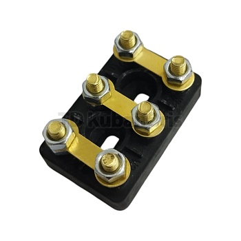 Колодка клеммная T 63-71 DASU с перемычками, латунь