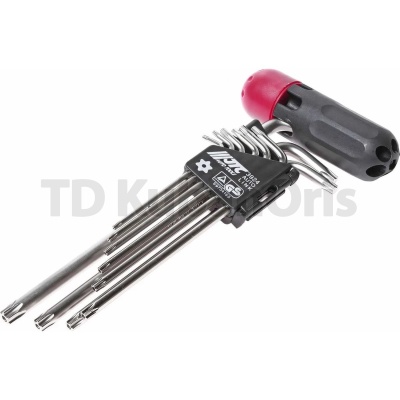 Набор Г-образных ключей TORX T10Н-Т50H 9шт JTC-3924