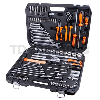 Набор инструментов AV Steel 118 предметов, 1/4", 1/2", профессиональный AV-011118