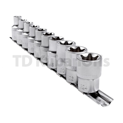 Набор головок Е-типа 1/2" Е8-Е24 10 предметов AV-523410