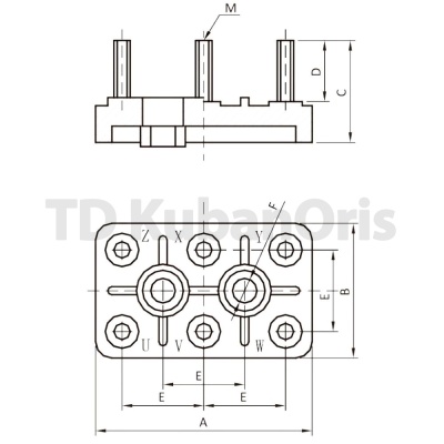 Колодка клеммная T 315-355 М16 с перемычками