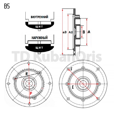 Щит подшипниковый YХ3-80-B5 Вз-4-135/47/146