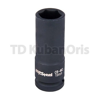Головка ударная шестигранная удлиненная 1/2" 19мм.