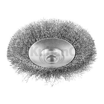 Кордщетка стальная коническая для УШМ 125мм MONOGRAM