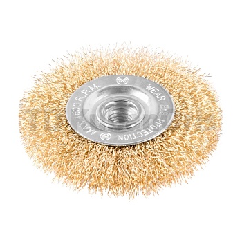 Кордщетка латунная плоская для УШМ 100мм MONOGRAM