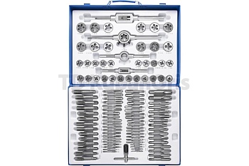 Набор метчиков и плашек 110 предметов (металл.кейс)