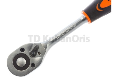 Трещотка  1/2" 45-зубцов 255мм с двухкомпонентной рукояткой