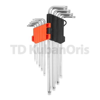 Набор ключей Г-образных TORX экстрадлинных T10-T50 AV Steel 9 предметов AV-369109