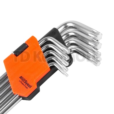 Набор ключей Г-образных TORX экстрадлинных T10-T50 AV Steel 9 предметов AV-369109