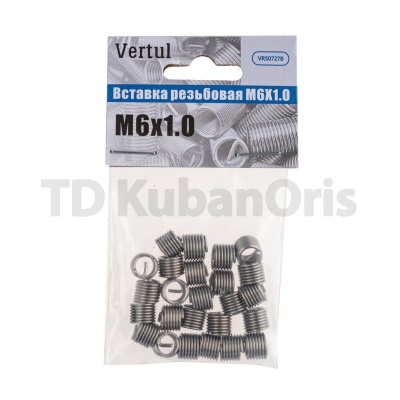 Вставка резьбовая M6X1.0 (упак.25шт) (VR)