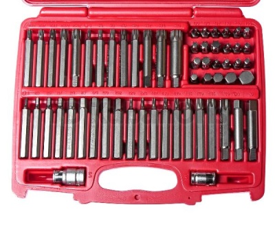 Набор бит 1/2" 3/8" HEX, TORX, SPLINE, RIBE 58 пр.