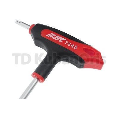 Двусторонний ключ TORX с отверстием и Т-образной рукояткой JTC T30H JTC-784830