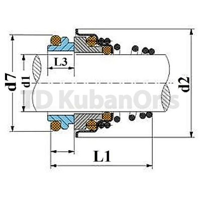 Уплотнитель насоса торцевой 155-22B (37/Z) CA/SIC/FKM