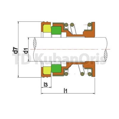 Уплотнитель насоса торцевой 109-53 (73) CA/SIC/NBR