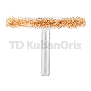 Кордщетка латунная плоская для дрели 50мм MONOGRAM