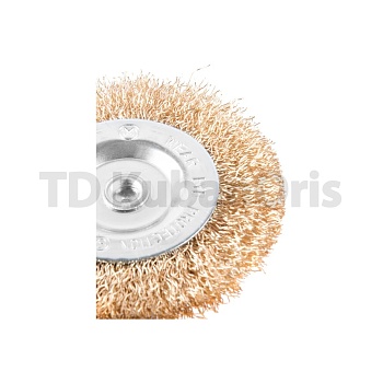 Кордщетка латунная плоская для дрели 75мм MONOGRAM