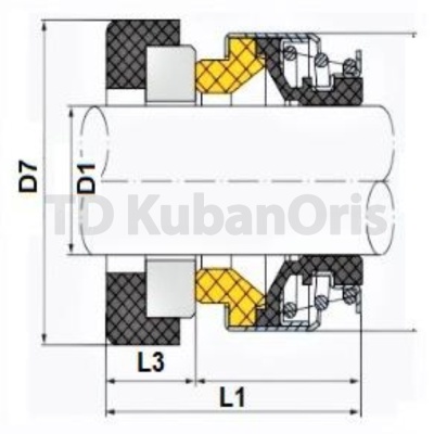 Уплотнитель насоса торцевой 301-12 (26) CA/CE/NBR