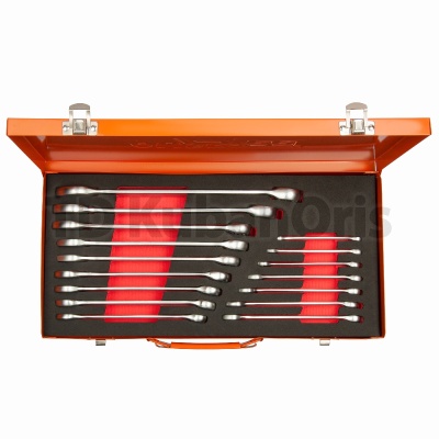 Набор ключей комбинированных 6-24 мм AV Steel 16 предметов в металлическом кейсе AV-011316