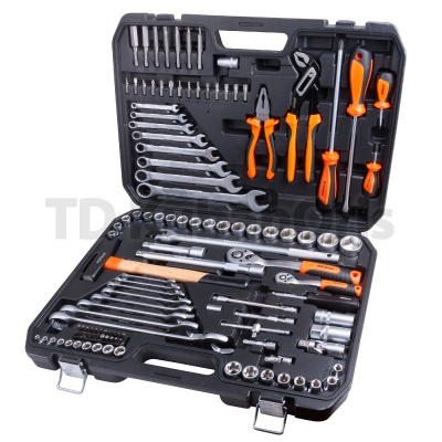 Набор инструментов AV Steel 118 предметов, 1/4", 1/2", профессиональный AV-011118