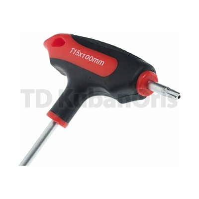 Двусторонний ключ JTC TORX с отверстием T15H и Т-образной рукояткой JTC-784815