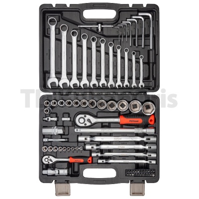 Набор инструментов AV Steel 76 предметов, 1/4", 1/2", профессиональный AV-011076