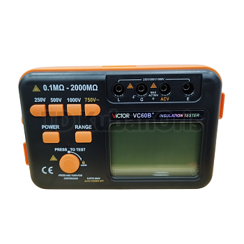 Измеритель сопротивления изоляции VC60B+, 1000V (мегаомметр)