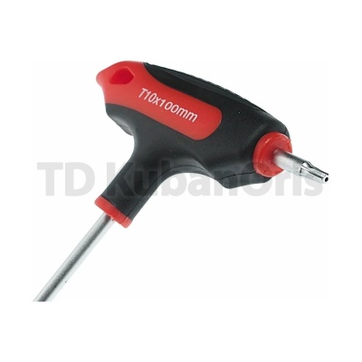Двусторонний ключ JTC TORX с отверстием T10H и Т-образной рукояткой JTC-784810