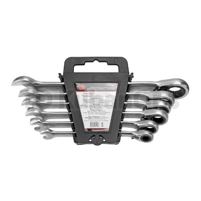 Набор ключей комбинированных трещоточных реверсивных AV Steel 6 предметов AV-035160