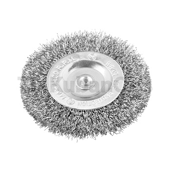 Кордщетка стальная плоская для дрели 75мм MONOGRAM