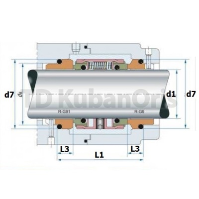Уплотнитель насоса торцевой M74D-40 (58) SIC/SIC/FKM