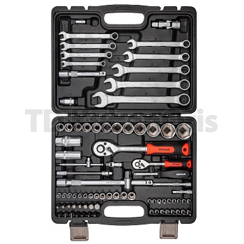 Набор инструментов AV Steel 82 предмета, 1/4", 1/2", профессиональный AV-011082