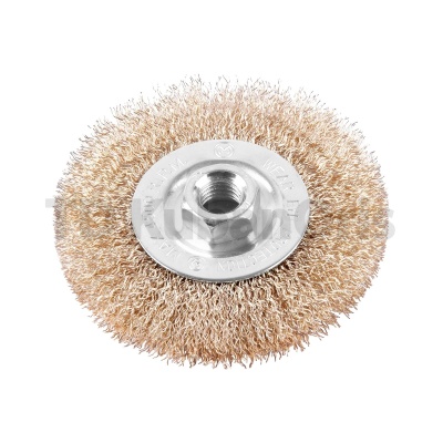 Кордщетка латунная плоская для УШМ 100мм MONOGRAM