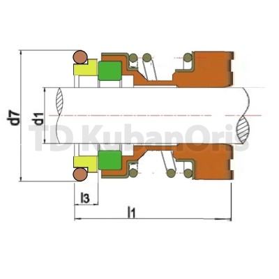Уплотнитель насоса торцевой MG12-12 (26/Z) SIC/SIC/FKM