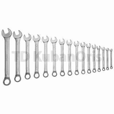 Набор ключей комбинированных 6-24 мм AV Steel 16 предметов в металлическом кейсе AV-011316