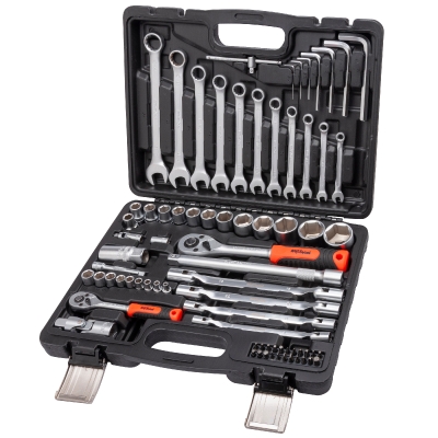 Набор инструментов AV Steel 76 предметов, 1/4", 1/2", профессиональный AV-011076