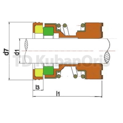 Уплотнитель насоса торцевой MG12-20 (35) CA/SIC/NBR